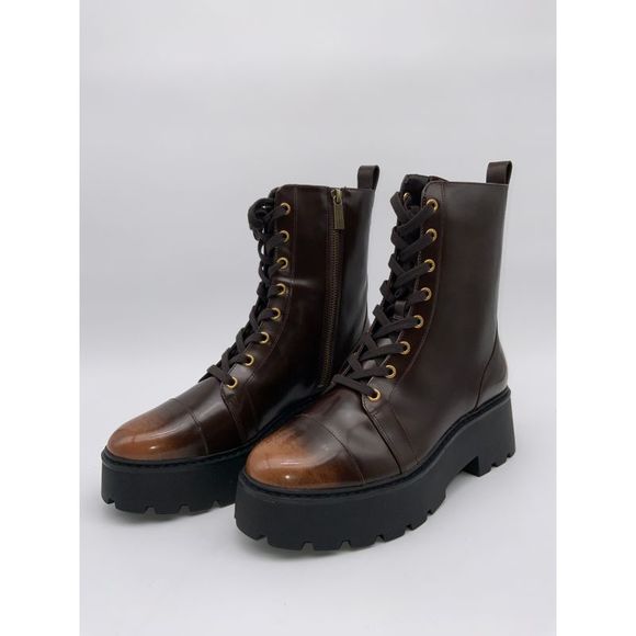 Michael Kors Brown Lace-Up Boots - Picture 1 of 1